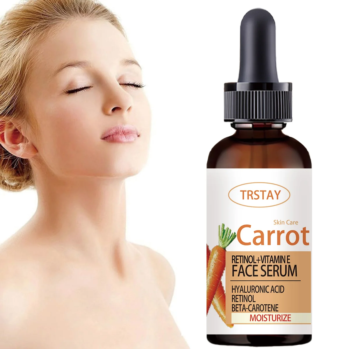 5ML/15ML/30ML/50ML/Karotte Gesicht Serum Anti-Aging Falten essenz Peeling Schrumpfen Poren Anti-Oxidation Lift Straffende Entfernen Fin Image