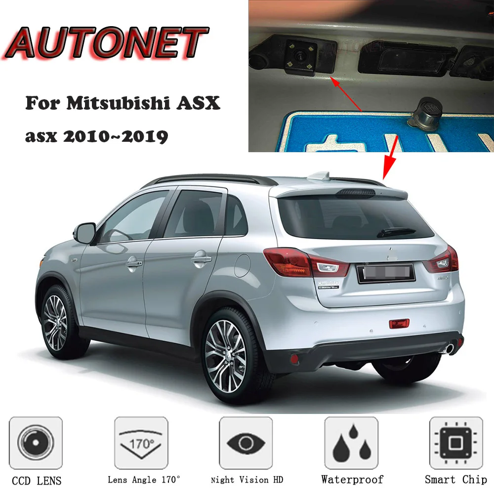 AUTONET HD Nachtsicht Backup Rückansicht kamera Für Mitsubishi ASX asx 2010 ~ 2019/Lizenz platte kamera oder halterung Image