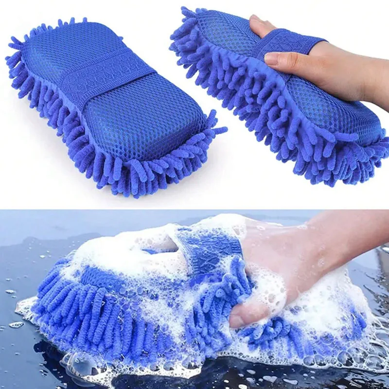 Auto wasch handschuh Reinigungs bürste Mikro faser Chenille Auto wasch schwamm Pflege Waschen Detail Handschuh Pad Auto Detail lierung Reinigungs werkzeug Image