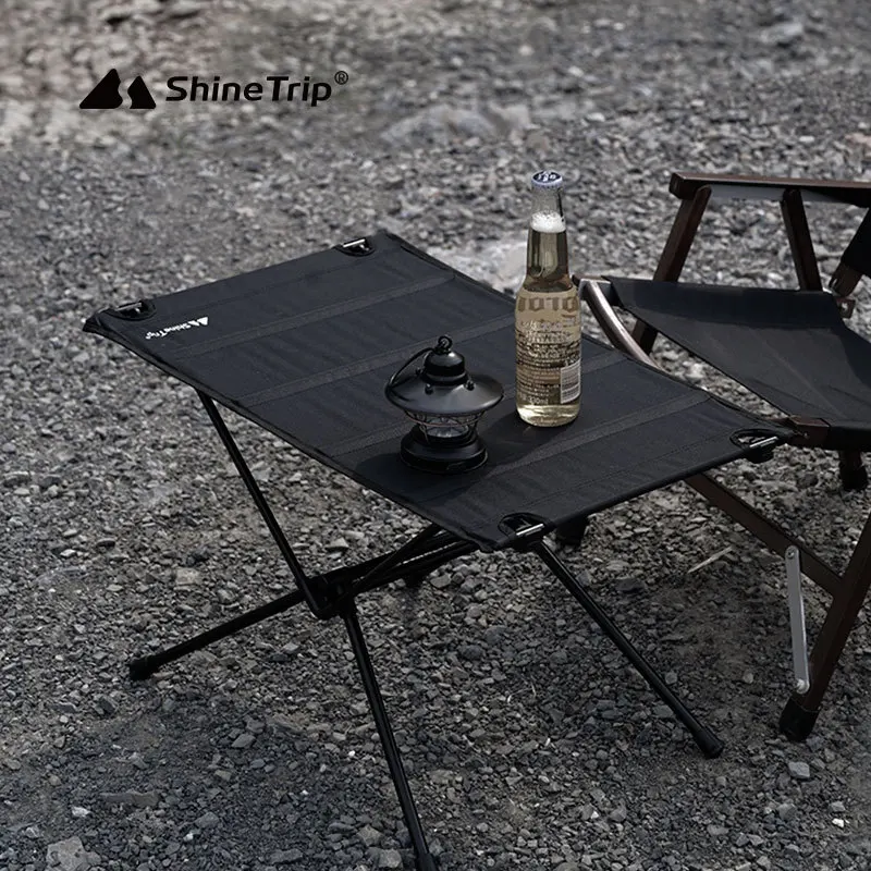 Shine Trip Outdoor tragbarer Stoff klapptisch, multifunktion aler Picknick-Camping-Tisch aus Aluminium legierung, leichter Tisch