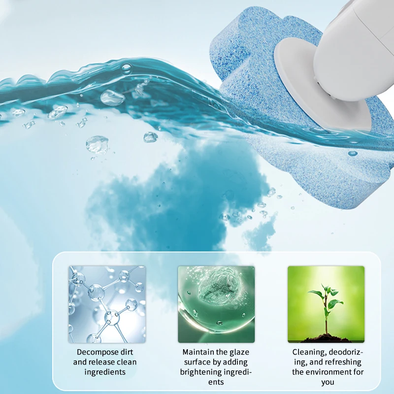 Einweg-Toiletten bürstens chwamm Ersatz kopf Toiletten reinigungs bürstenset ohne Sackgassen zum Entfernen von Schmutz Haushalt Image