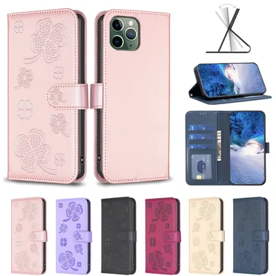 Brieftasche Flip Case Abdeckung für Apple iPhone 11 Pro xs max xr se 6 s 7 8 plus 3D Glück Gras