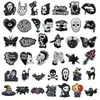 40 Stück schwarz hallowee Schuh Charms für Clogs Bubble Dias Sandalen, PVC-Schuh Dekorations Zubehör