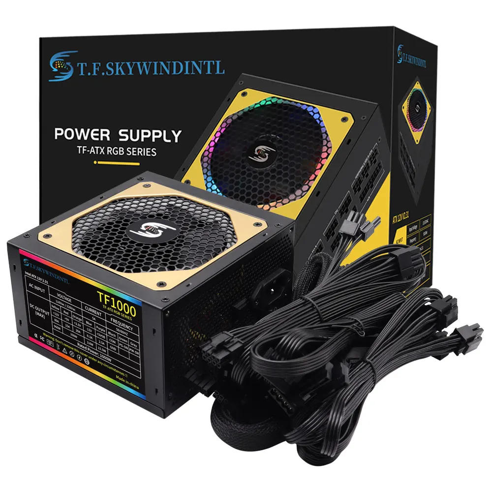 T. f. skywindintl 1000 w rgb atx watt pc netzteil pc modular psu switching gaming mining netzteile computer quelle Image
