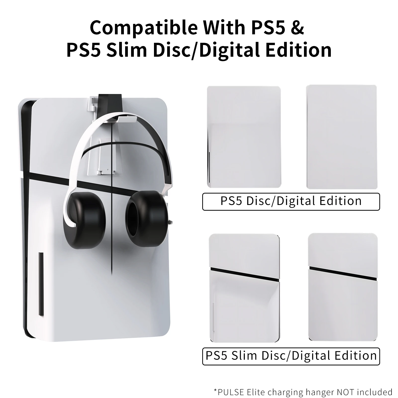 Kopfhörer haken halter für ps5/ps5 Slim Controller Haken Kopfhörer halter Host Konsolen halter für Puls 3D/Elite Spiel zubehör Image