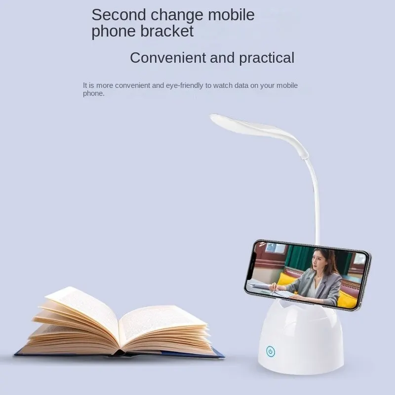 USB-Stift halter Augenschutz Schreibtisch lampe Studie Student Schlafsaal Schlafzimmer Bett LED Touch Lese schreibtisch Lampe
