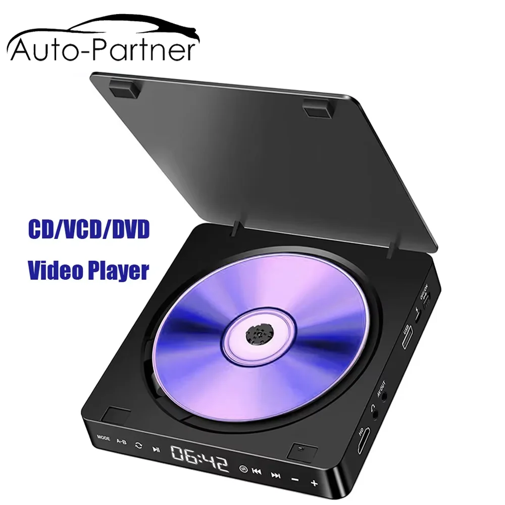 Auto-Partner DVD-Player KC-708 HD 1080P Tragbarer CD VCD Hifi Stereo-Video-Player Funktioniert für TV-Projektor Image