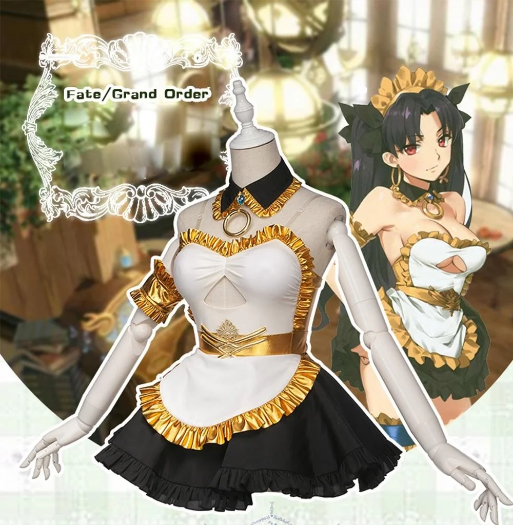 Fate/Grand Auftrag FGO Ishtar Cosplay Kostüm Kostüm Ishtar Maid Uniform Kleid Halloween kostüm Für Frauen Maid FGO Image