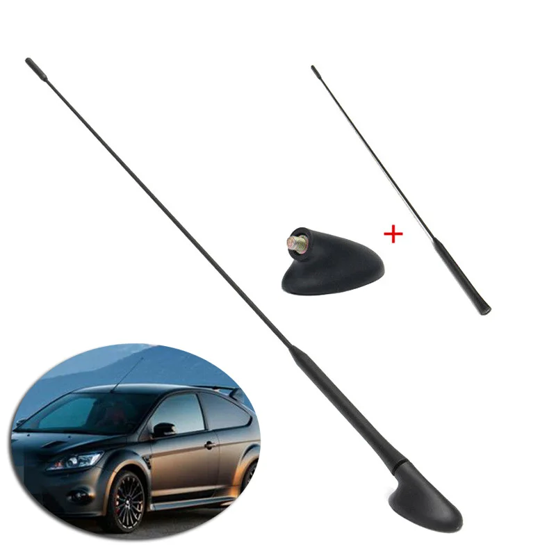 54cm universeller Autodach mast Peitsche Stereo Radio FM/AM Signal Antennenmast mit Basis-Kit für Ford Focus 2006-2013 xs8z18919aa Image