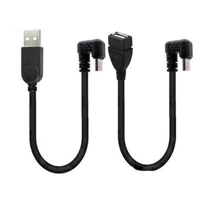 180 grad Up Rechtwinklig USB 3,1 Typ C Männlich zu Weiblich Micro Mini Typ-C USB otg USB-C lade Daten Konverter Adapter Kabel Image