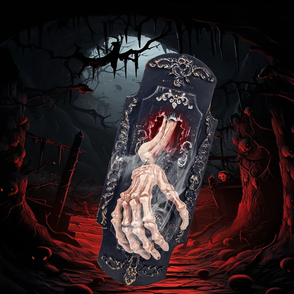 1pc Halloween gruselige Türklingel Sensor Spray Türschloss leuchtend hörbar Touch Sound Induktion veranstaltungs ort Layout Spukhaus Image