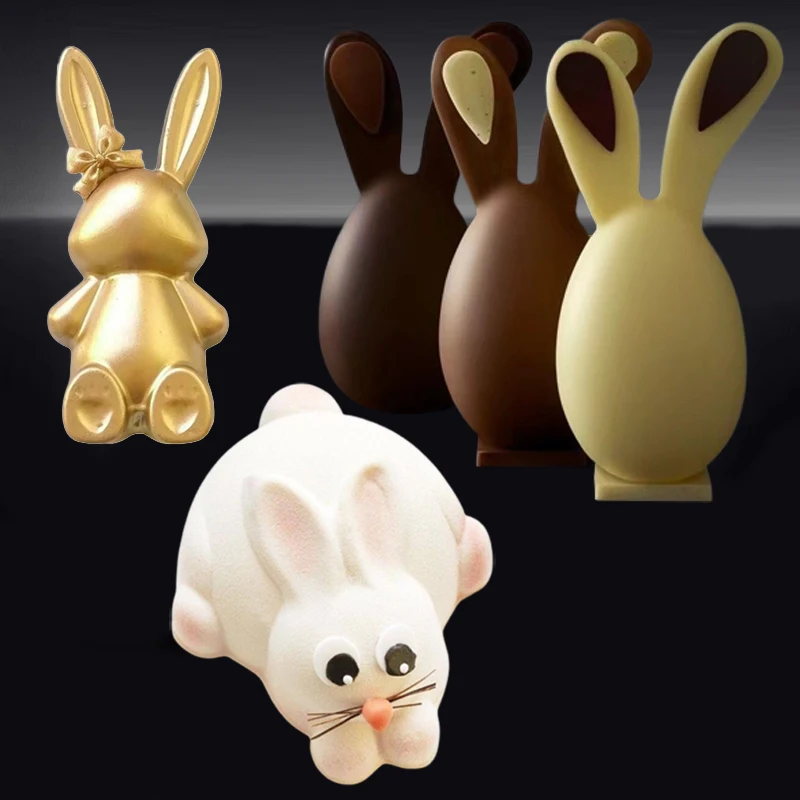Osterhasen Kuchen formen zerbrechliche Überraschung schokoladen formen 3d Kaninchen Silikon Back geschirr zum Backen Ostertag Party Kuchen Dessert Image