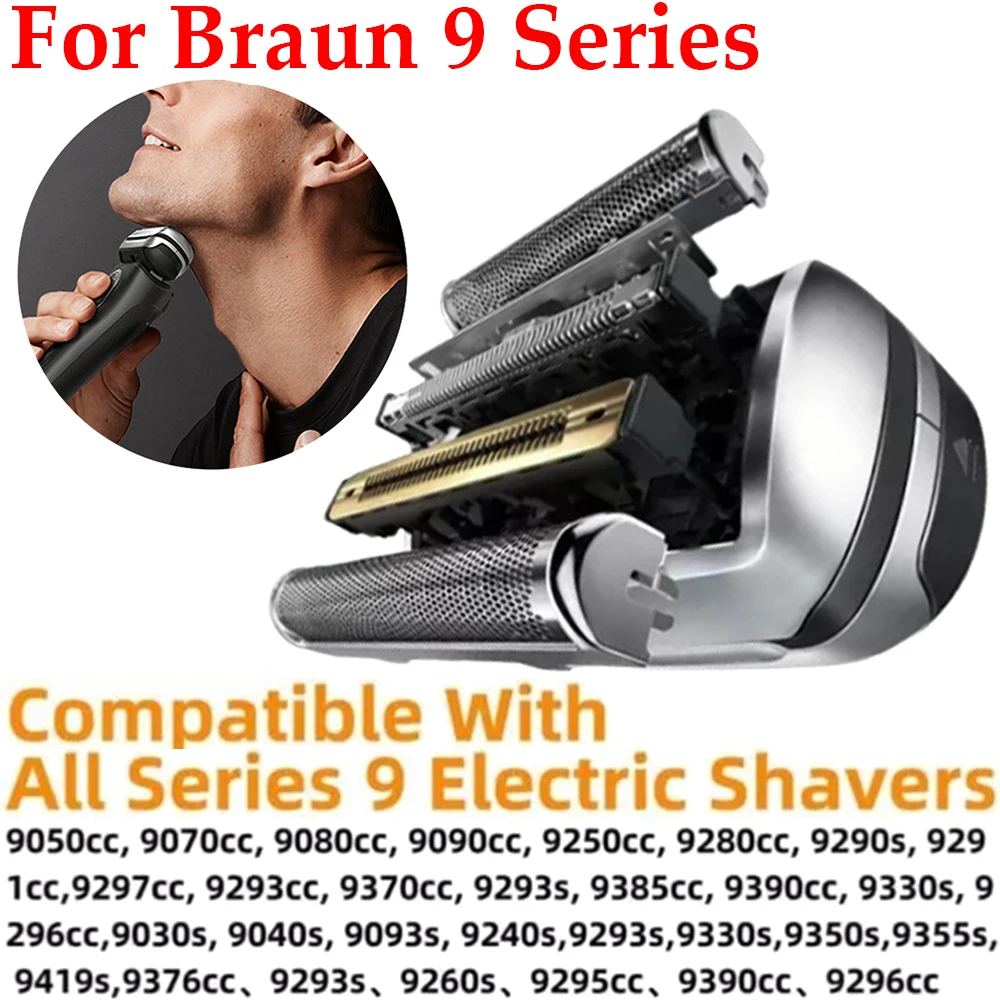 Folien sieb Ersatz Rasierer Elektro rasierer Kopf klinge für Braun 9 Serie 9050cc 9070cc 9080cc 9090cc 9250cc 9280cc 9290s Image