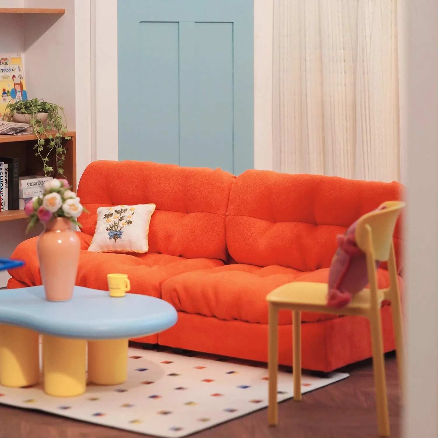 1/6 Puppenhaus Möbel Zubehör Mini Modell Soft Cloud Sofa Tee tisch Couch bjd ob11 gsc blyth Soldat lol Miniaturen Requisiten