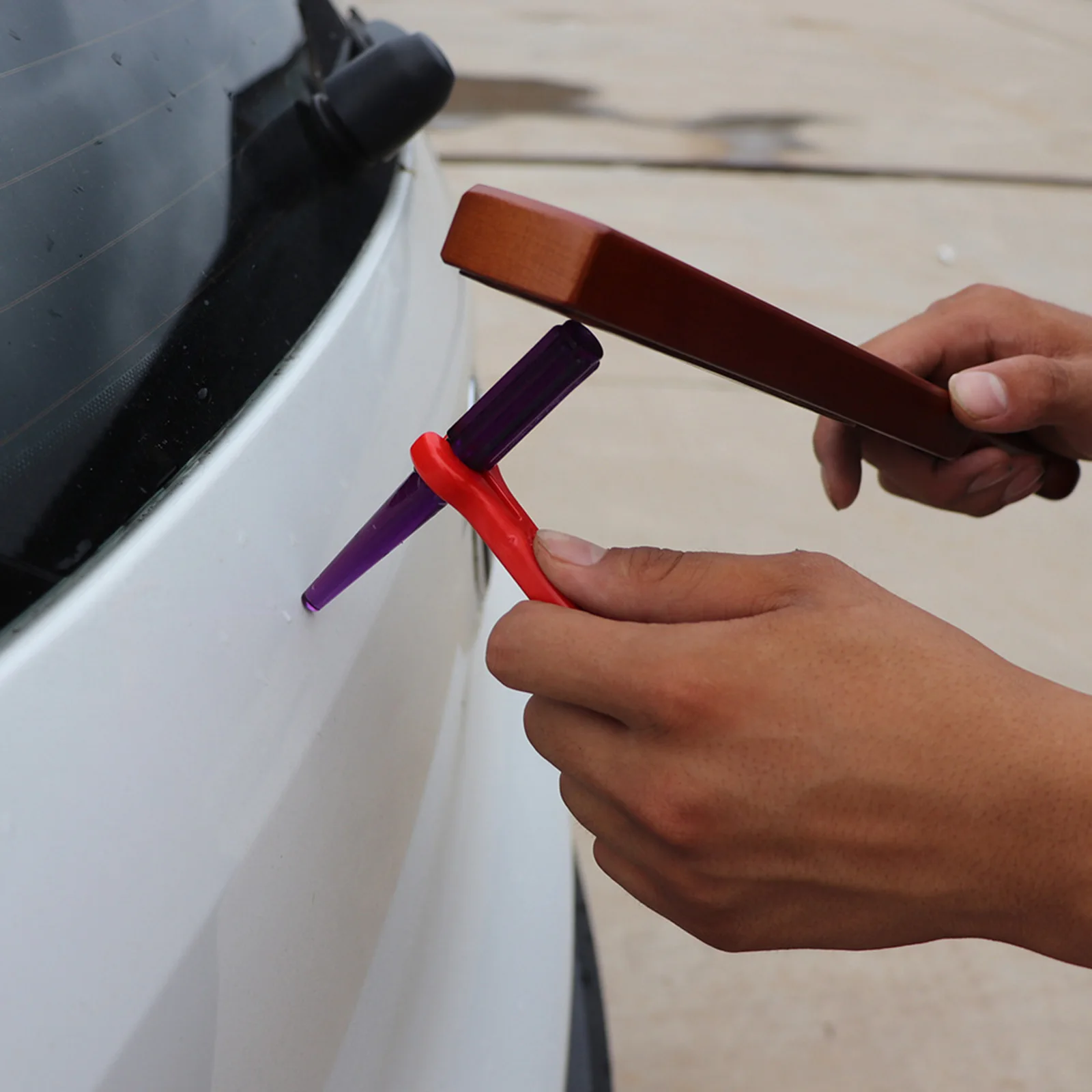 Auto Dellen entfernungs werkzeuge abnehmbarer Kunststoff einfach zu bedienen fix einfach zu installieren Karosserie reparatur fix kleine Dellen Automobil Dellen Kunststoff