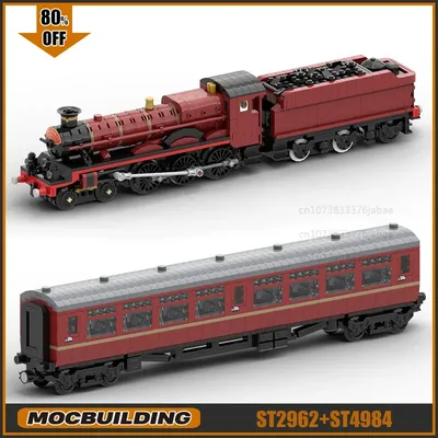Filmzug Moc Express Lokomotive und zarte Bausteine Wagen Technologie Ziegel DIY Montage Modell Spielzeug Weihnachts geschenke Image