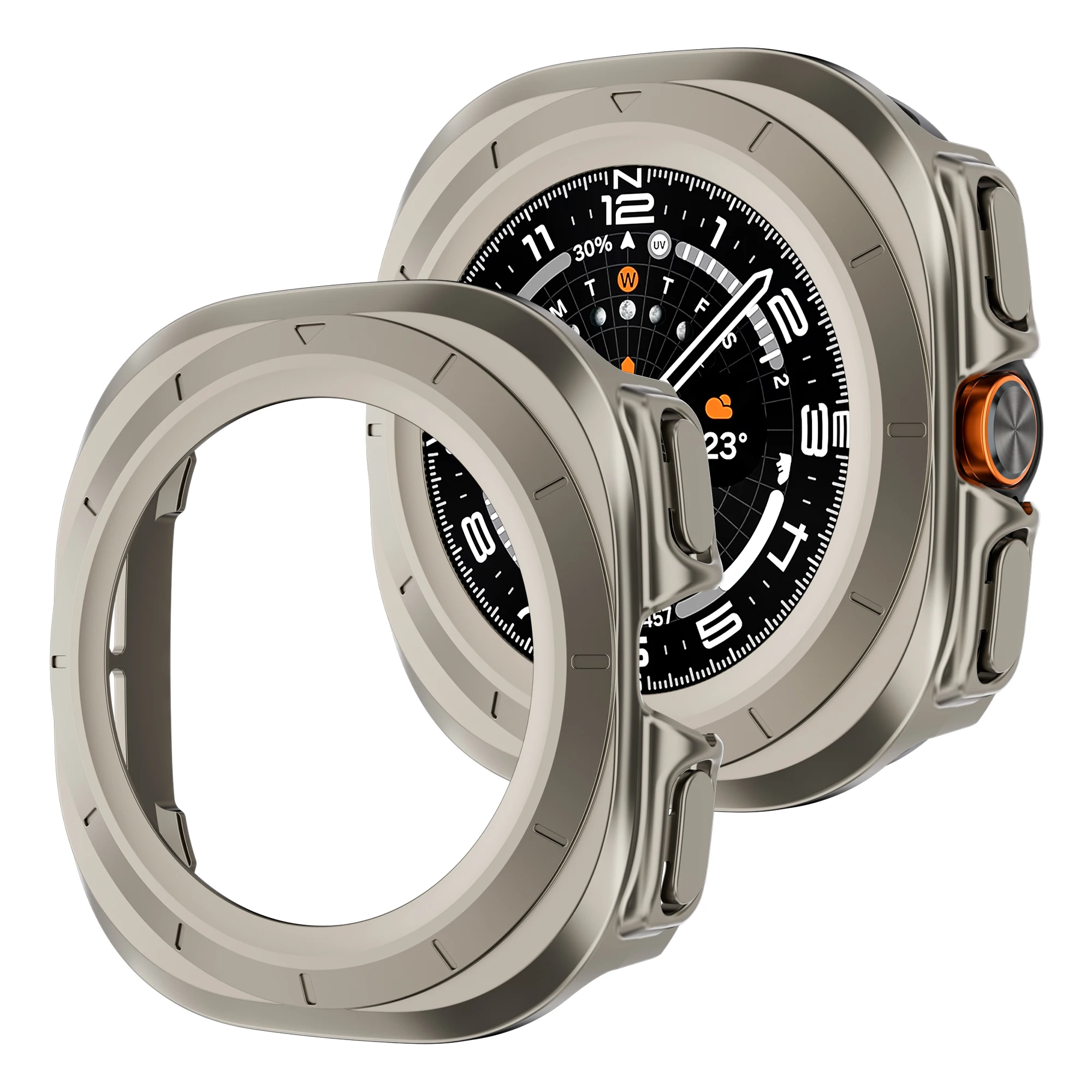 PC-Gehäuse für Samsung Galaxy Watch Ultra 47 mm, Zubehör, harter Hohlrahmen, Schutzstoßstange für Galaxy Watch 7 Ultra 47 mm Abdeckung Image