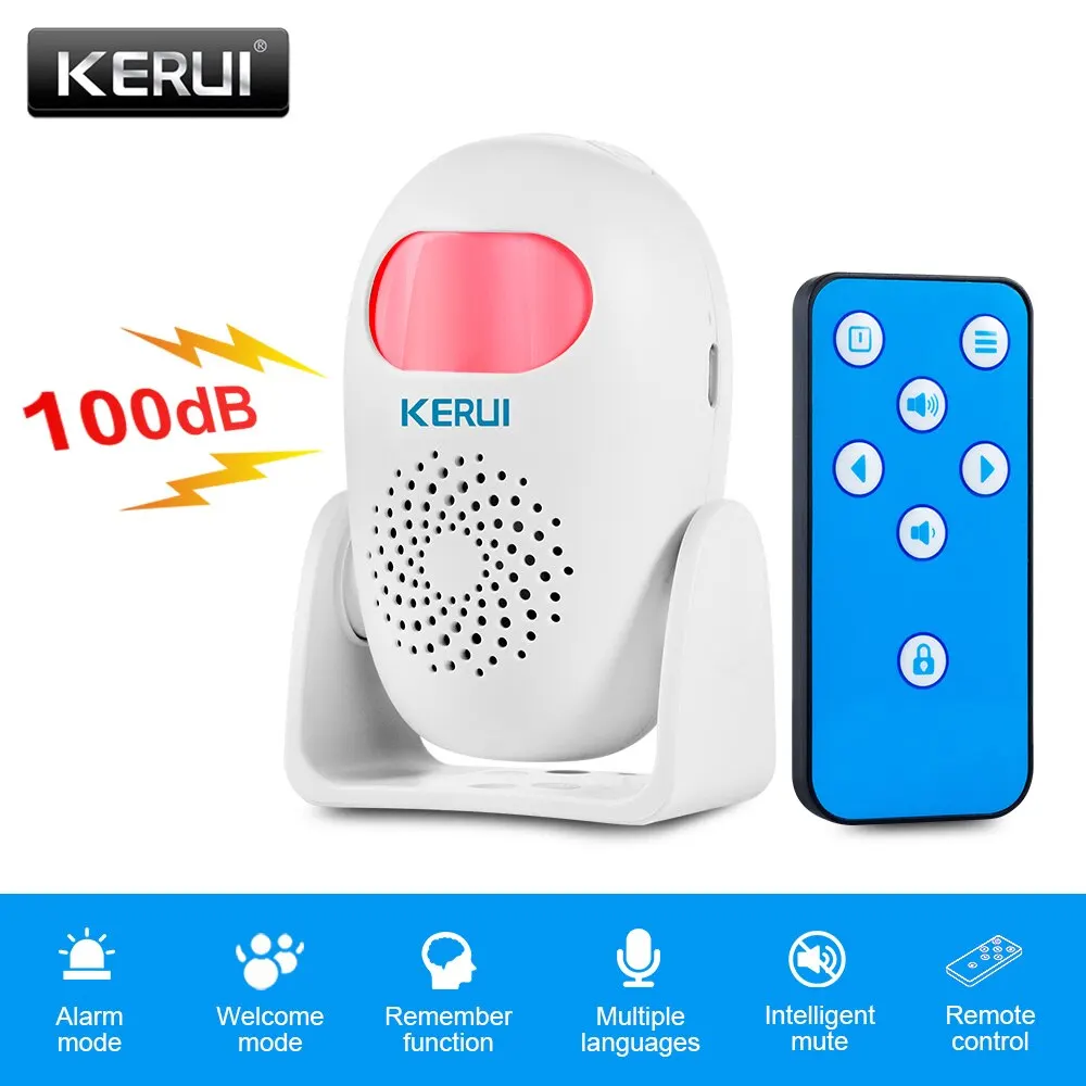 KERUI M120 Smart Motion Detektor Alarm PIR Infrarot Anti-Diebstahl Einbrecher Willkommen Chime Türklingel Für Garage Shop Home Security Image