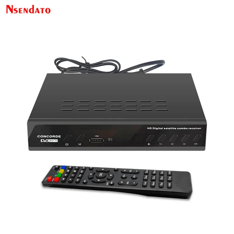 DVB T2 S2 Combo Digitaler Terrestrischer Satelliten-TV-Empfänger mit PVR-Unterstützung Full HD DVB-T2 DVB-S2 Combo für TV-Receiver Image