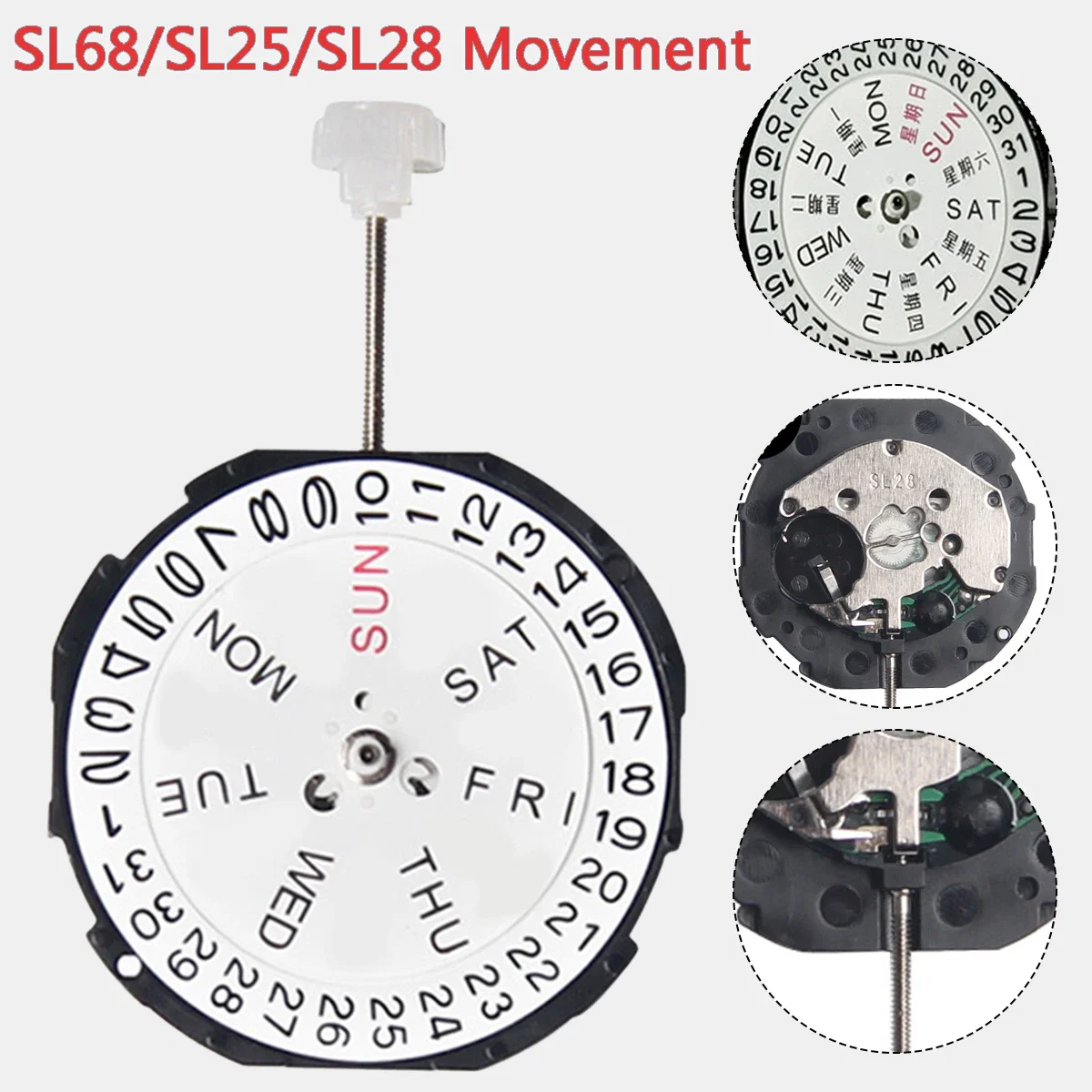 Sl28/sl68/sl25 drei Zeiger Original Uhrwerk Datum Anzeige Geschenk Uhr Armbanduhr Teile Uhr Reparatur werkzeug Uhr Reparatur zubehör Image