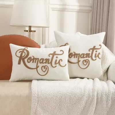 1PC Brief Gestickte Wurf kissenbezüge Nordic Stil Wohnzimmer Weiche Wurf Kissen Abdeckung Hause Image