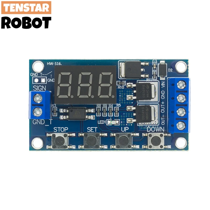 DC 12V 24V Dual Mos LED Digital Zeit verzögerung relais Trigger zyklus Timer Verzögerung Schalter Platine Timing Steuer modul DIY Image