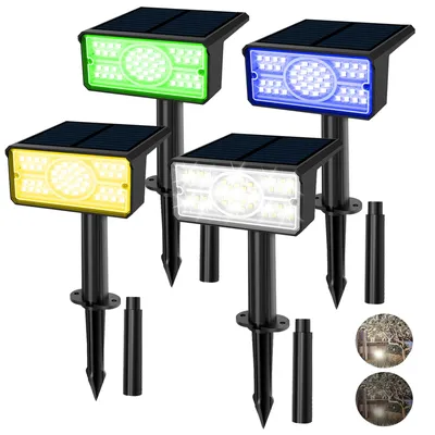 49leds 2 stücke Solar Power Light 3000k/6000k/grün/blau Solar Garten leuchte Outdoor IP65 Solar Lampe Solar Spotlight Wand leuchte