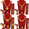 Xuhuang Mode brasilia nischen 24 Karat Gold Farbe Halskette Set Frauen Hochzeits feier Dubai italienisches Bankett große runde Anhänger Schmuck Set
