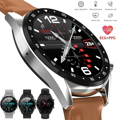 2021 neueste ppg ecg Smartwatch Männer voller runder Touchscreen Bluetooth Call IP68 wasserdichtes