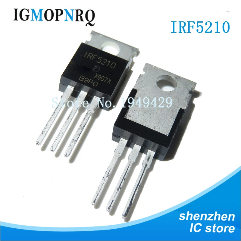 10pcs irf5210pbf to-220 irf5210 mosfet mosft pch-100v-40a 60mohm 120nc neu Image