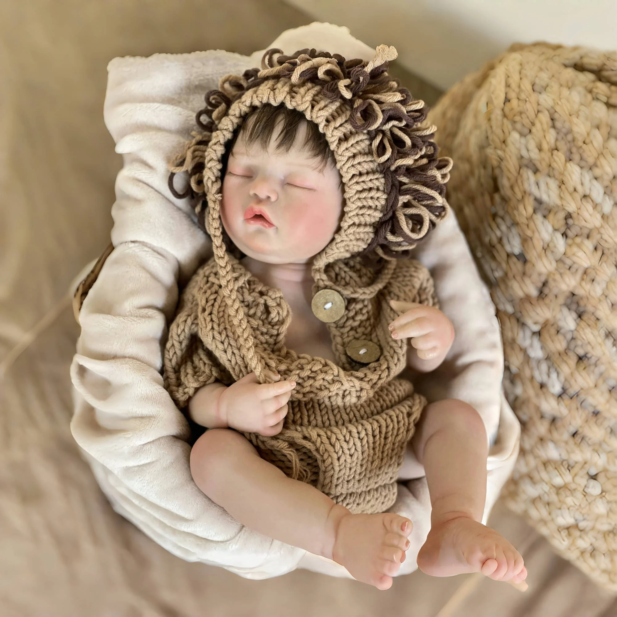 18-20 Zoll wasserdichte enge Augen bebe wieder geborener Junge mit verwurzeltem Haar handgemachte Ganzkörper Silikon Vinyl lebensechte echte wieder geborene Puppen