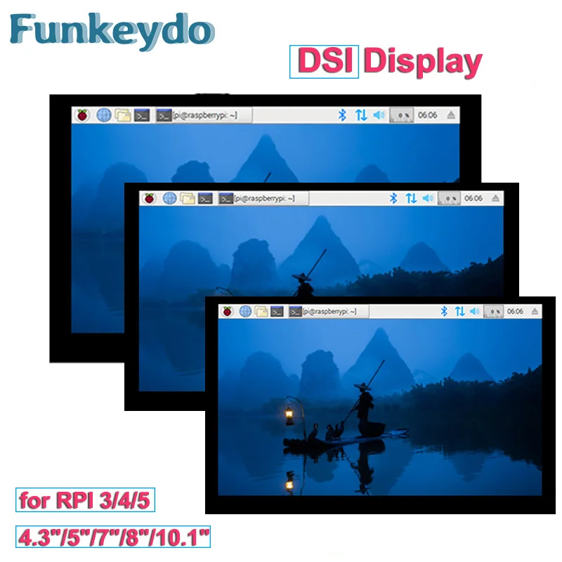 DSI Display 4,3 Zoll/5 Zoll/7 Zoll MIPI-Schnittstelle 800 x 480 Pixel IPS kapazitives Touchscreen-Modul für Raspberry Pi 5/4B/3B+ Image