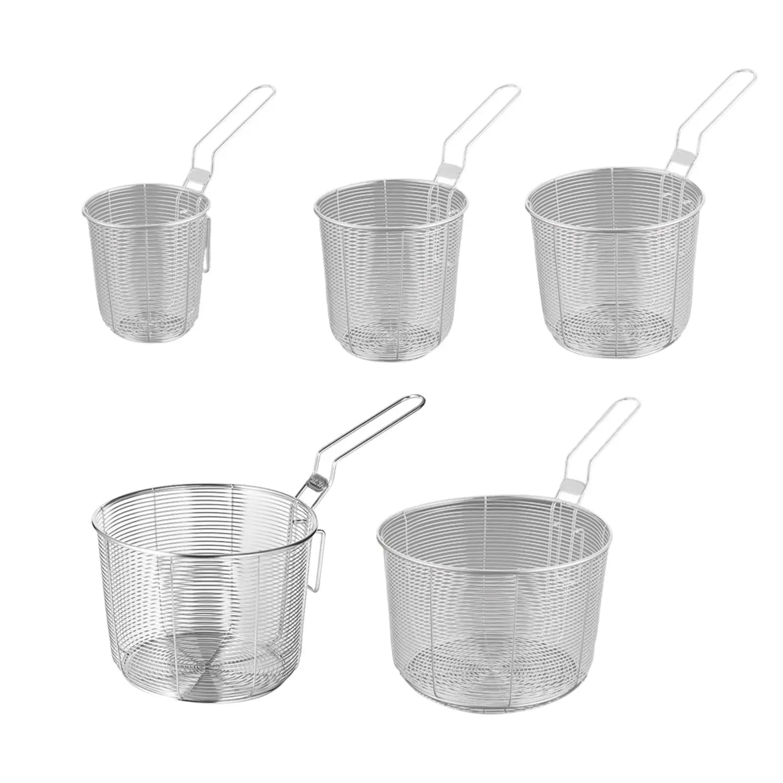 Bratkorb mit Griff Chips Mini Bratkorb Sieb Mesh French Chip Braten Servier korb für Knödel Image