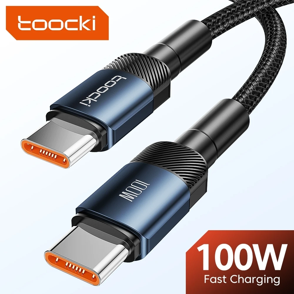 Toocki 100 W Typ C auf USB C-Kabel PD 3.0 Quick Charge 4.0 Schnellladung Typ C auf Typ C für iPhone 15 MacBook Samsung Xiaomi Image