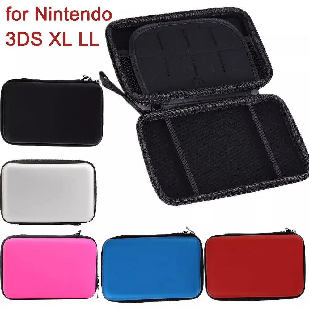 Eva haut tragen harte tasche tasche für nintendo 3ds xl ll mit riemen ist langlebig rundum zippe kompatibel mit 3ds xl ll Image