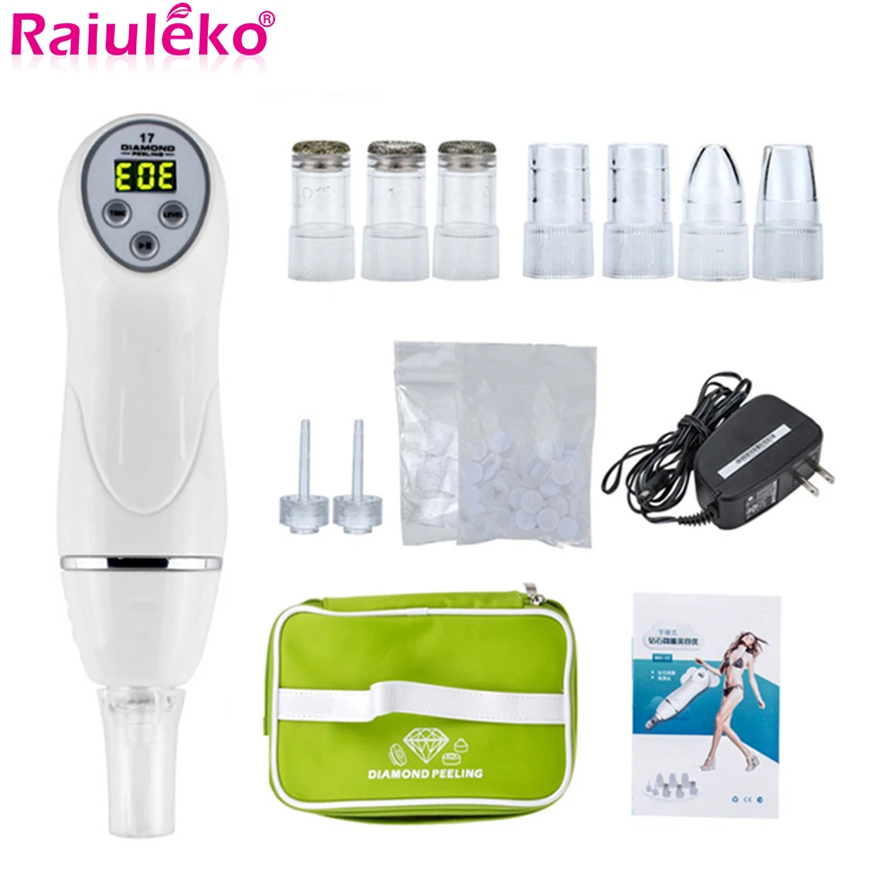 Diamant Derma brasion Mitesser Entfernung Maschine Vakuum Gesicht Absaugung Haut sauber Gesichts massage Peeling Akne Poren Beauty-Gerät Image