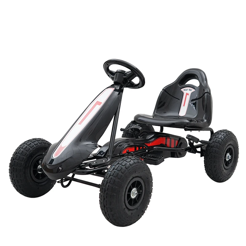 3-10 alter 4-Rädern Kinder Gehen Kart Mit Gummi Rad, stahl Rahmen & Hand Bremspedal Go-Karts Image