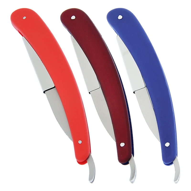 Professionelle Manuelle Rasierer Gerade Kante Edelstahl Sharp Rasierer Männer Rasierer Falten Rasieren Bart Cut Mit Klinge C0006A Image