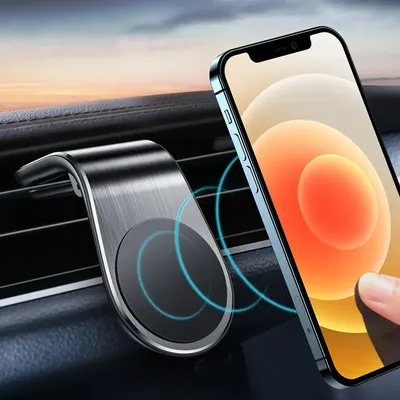 L-Typ magnetische Autotelefon halter Universal Air Vent Autotelefon halterungen Handy GPS Unterstützung für iPhone Huawei Smartphone Halterung