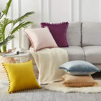 Kissen bezug aus massivem Samt gemütliche weiche Kissen bezüge Sofa Stuhl Schlafzimmer Haus findet Image