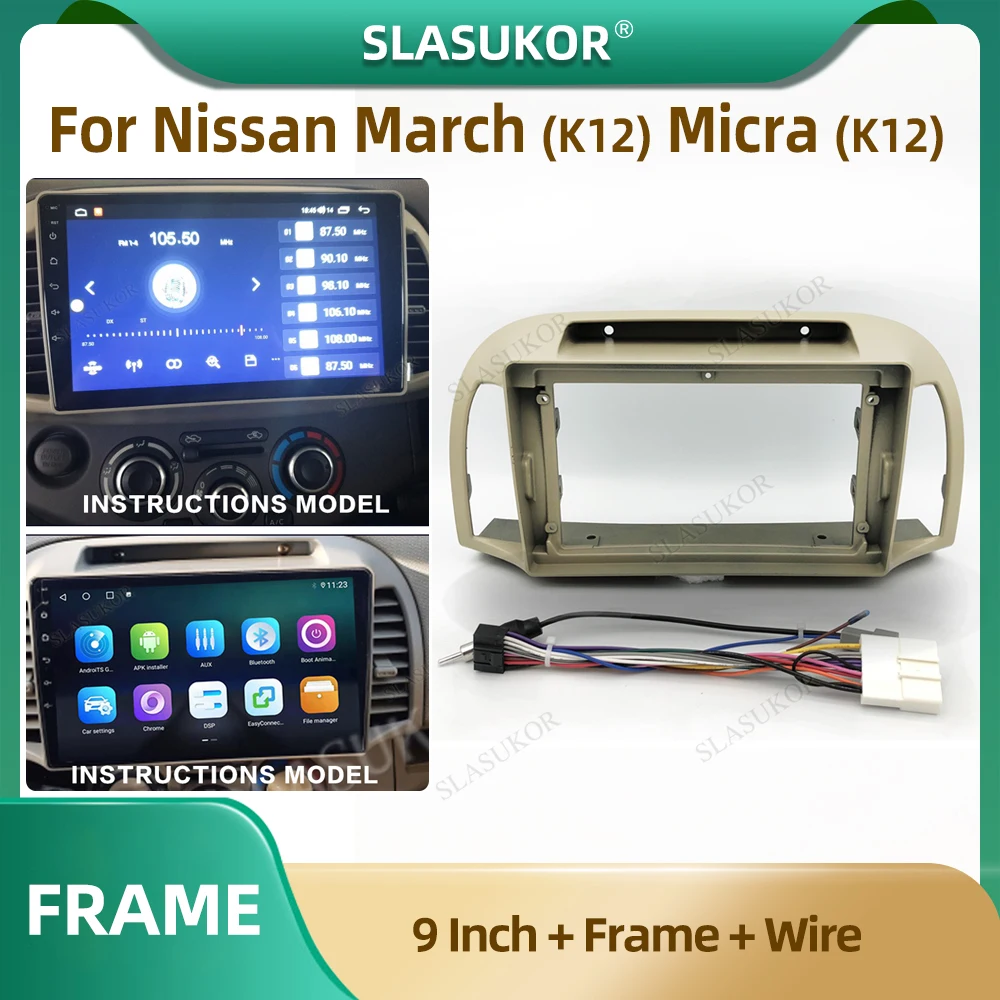 9 zoll Für Honda Jazz 3 Fit 3 GP GK 2013-2020 Auto Radio Fascia Auto Radio Panel Draht hülse Rahmen Dashboard Original Image
