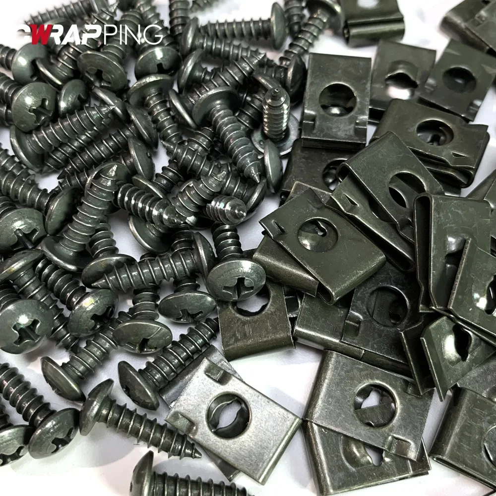 Auto Fastener Clip Großhandel U-Typ Metall Schraube Clip Werkzeug für Motor Undertray Splash Shield Schutz Stoßstange Schraube auto Zubehör Image
