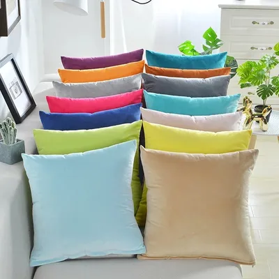 Solide Samt Kissen Kissen Abdeckung Hause Neue Jahr Dekorative 40*40/45*45/50*50/55*55/60*60 cm Image