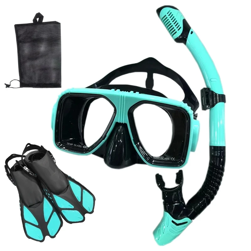 Schnorchel Tauchmaske und Brille Tauchen Schwimm rohr Set Erwachsenen Unisex Image