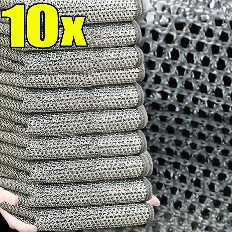 Gitter reinigungs tuch nützliche Dinge für die Küche praktische Gegenstände für die Küchen utensilien Geschirr tuch Metall linien Tee gebeizter Lappen Image