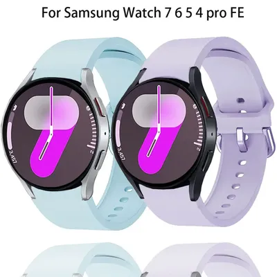 Silikonarmband für Samsung Galaxy Watch 7 6 5 4 FE 44 mm 40 mm 5 Pro 45 mm Sportband 20 mm No Gap Armband Galaxy Watch 6-4 Classic