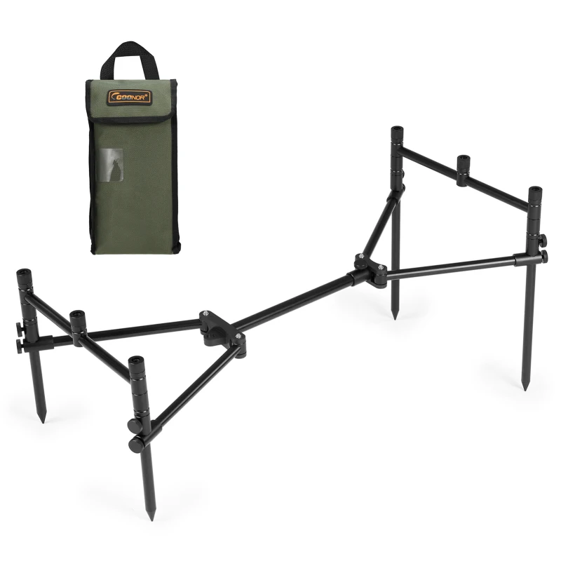 Abnehmbarer Angelrute ständer Buzz Bar Pole Rest Kopf klappbarer versenkbarer Angelrute halter mit Trage tasche Image