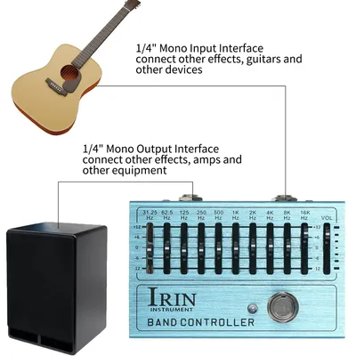 IRIN AN-40 Band Controller EQ E-Gitarre Effektpedalainstellungen Pedal 10-Band-Equalizer für E-Gitarren-Zubehör