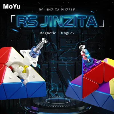 MOYU RS M Pyraminx Magnetischer Magic Speed Cube Moyu RS Maglev Professionelles Zappelspielzeug RS M Image