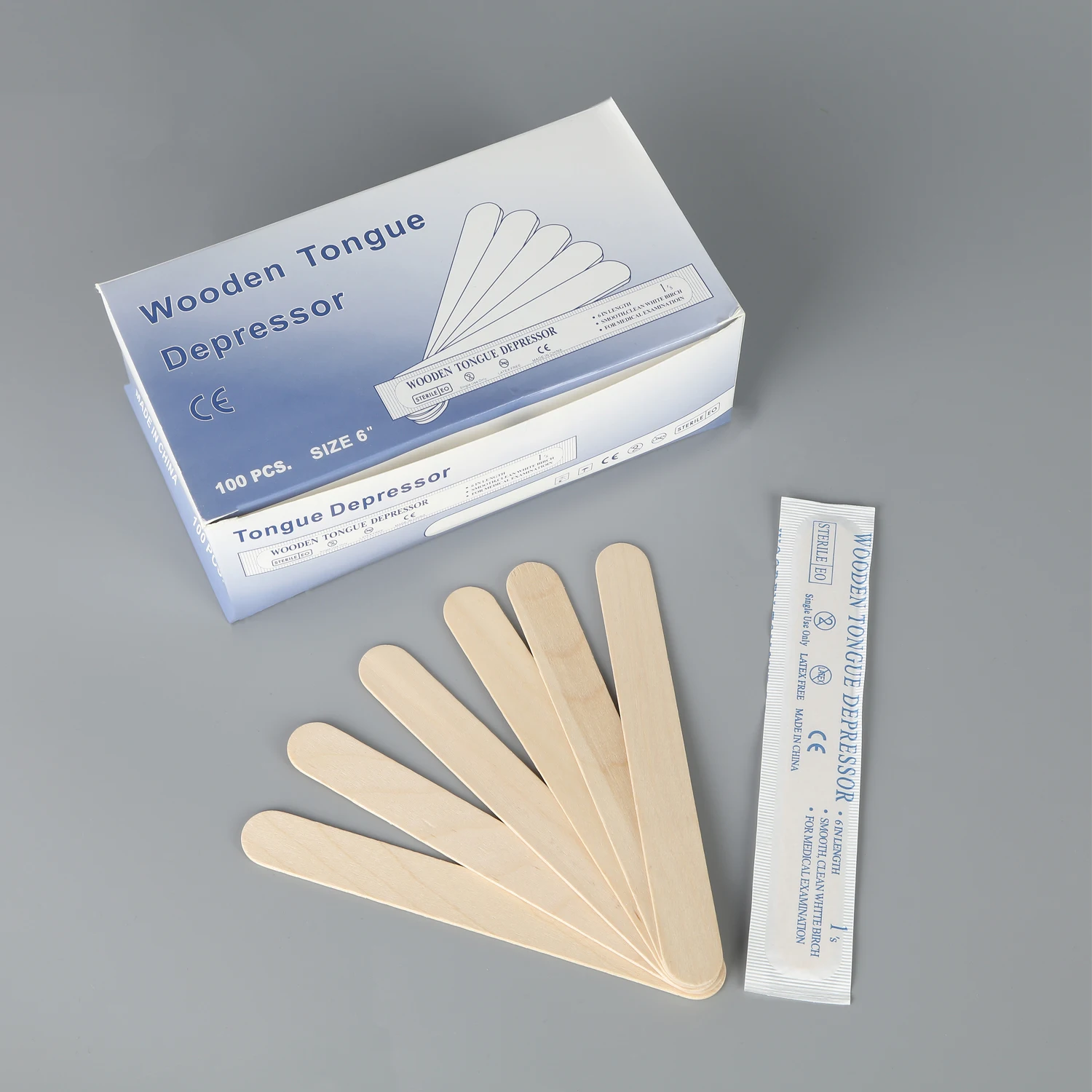 100/80/50/30/10PCS Einweg Zunge Spatel Holz Tattoo Waxing Stick Individuelle Papier Pack Haar entfernung Sticks Tattoo Werkzeug Image